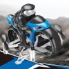 Auto elettrica RC RC Stunt Moto 2 in 1 Land Air 2 4GHz Volare fuoristrada Drone con rotazione a 360 gradi Drift Modello senza testa Moto 230323