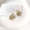 Charm Exquisite 925 Silver Needle Bow Knot Flower Stud Earrings French Light Luxury Design Fashion Earrings Exquisite Zircon Earrings G230320