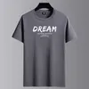 Męskie koszulki 2023 Nowy litera druk 100% bawełny mężczyzn T-koszulka Hip-hop Cotton T-shirt O-Neck Summer Male Causal Tshirts moda luźne koszulki J01 W0322