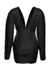 Casual jurken dames s pu lederen bodycon jurk off schouder lange mouw mini cocktail party jurk