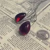 Dangle Earrings Gothic Vampire Blood Red Fashion Mysterious Witch Jewelry Women's Crystal Magic Party Gift