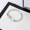 Ny klassisk charmarmband Silver G Tillbehörsarmband Herr- och kvinnors skallearmband Hip Hop Armband Valentine's Day Gift