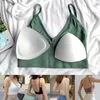 Camisoles Tanks New Womens Yoga V Plain Open Ba V Baless Strappy Bralet Sport Cami Sport Bra Crop Top Z0322