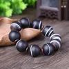 Strand JoursNeige Naturel Sardonyx Cristal Bracelet 20mm Perles Fine Sculpture Vintage Hommes Bijoux Chanceux