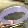 Bangle Skicka certifikat Betyg A Jadeite Myanmar Purple Jade Women Fine Jewelry Burma Certified Jades Stone Healing Bandles