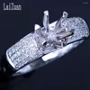 Кластерные кольца Laizuan 5,5 - 6,5 мм круглый срез 925 стерлингового серебра 0,3 -кара
