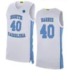 North Carolina Tar Heels College 40 Harrison Barnes Jersey Basketball 52 James Worthy 44 Tyler Zeller 42 Jerry Stackhouse 5 Marcus Paige Kennedy Meeks Homens Crianças NCAA