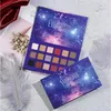 Sunset Starry Sky Eyeshadow 18 색 아이 그림자 팔레트 형광펜 화장품 매트 및 반 쉬머 우수한 품질