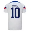 Camisa de futebol Cultura 22 kits de futebol personalizados kits Estados Unidos 22 23 Copas de camisa de futebol Aaronson Priscilla 2023 Reyna McKennie Morris Dest Yedlin seleção nacional