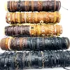 Bangle Wholesale 20/30/50/100/200pcs Vintage Leather Bracelets For Men Women Handmade Cuff Fashion Jewelry Party Gift Mix Lot Resizable