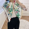 Designer Womens Summer Scarf Fashion Silk Scarf Luxury Flower Letter Hand Embroidered 90 By 90cm Shawl Small Squares High Quality Turbans