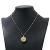 Pendant Necklaces Deer Necklace Fashion 18K Gold Plated Stainless Steel Moonstone Animal Lucky For Women Christmas Gifts