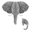 Wall Decor Elephant Giraffe Animal Head Wall Mount Decoration Hang Mural Stuffed Plush Toy Girl Room Decoration 230323