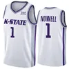 Kansas State Wildcats 13 Desi Sills Jerseys College Basketball 3 David Nguessan 5 Cam Carter 11 Keyontae Johnson 1 Markquis Nowell 35 Naeqwan Tomlin Embrodery NCAA