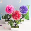 Decorative Flowers 12x27cm Artificial Plants Bonsai Green Small Tree Grass Ball Potted Home Garden Christmas Wedding Party Decor Fake