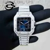 Kristall Oem Top Luxus Private Angepasst Out Lab Uhr Zirkon Männer Frauen Iced Ice Cube Arabischen Skelett Vvs Moissanit diamant WTLE