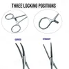 pc Stainless Steel Hemostatic Forceps Surgical Forceps Tool Hemostat Locking Clamps Forceps Fishing Pliers CurvedStraight Tip