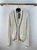 Dames truien ontwerper Milan Runway Autumn V Neck Long Sleeve High End Jacquard Cardigan Coats 0802-09 Y801