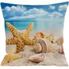 Pillow Beach Pattern Linen Pillowcase Living Room Sofa Cover Home Decoration Shell Conch Starfish Pillowcasefall