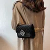 Velvet Leather Small Crossbody Shoulder Bags for Women Winter Luxury Fashion Designer Twist Lock Vintage Purses and Handbags