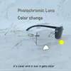 Photochromic Carter Sunglasses Color Buffalo Horn changed Two Colors Lenses 4 Season Glasses Interchangble Men Shades White Inside Black Buffs horn Eyewear