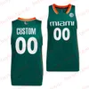 Stitched Miami Hurricanes Basketball Jersey 2 Isaiah Wong 15 Norchad Omier Custom Nijel Pack Bensley Joseph Jordon Miller Anthony Walker Jersey