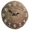 Horloges murales Anneau annuel horloge murale décorations murales salon horloge en bois décoration de la maison Style américain horloge créative silencieuse 230323