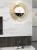 Horloges murales maison salon décor horloge murale verre miroir luxe mur chambre décoration horloges montre design moderne métal art silencieux roud 230323