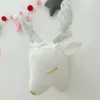 Decorazione da parete Unicorno/Cervo Peluche Teste di animali 3D Decorazione da parete Appesa Asilo nido Montaggio a parete per bambini Decorazione della cameretta dei bambini Regali di Natale 230323