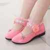 First Walkers Children Elegant Princess PU Leather Sandals Kids Girls Wedding Dress Party Beaded Shoes For 230323