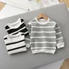 Kids Shirts 1 5 Years Spring Fall T shirt Striped Long Sleeve Pullovers Baby Clothes Toldder Bottoming For Boys Girls 230323