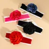 Velvet Rose Flower Choker Halsband för kvinnor Justerbart långt TASSEL -tyg Ribbon CLAVICLE Kedjan halsband Halskrage smycken