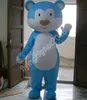 Ny vuxen blå björn maskot kostym anpassa tecknad anime temakaraktär vuxen storlek jul födelsedagskostymer