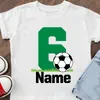 TshirtsファミリーTシャツサッカーバースデーカスタム名デザインサッカーシャツキッズジャージーボーイパパママフットボールシャツサッカーTシャツ230323