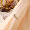 Beddengoed stelt Michiko Home Textiles Simple Solid Colil Quilt Cover bed blad kussensloop kristallen fluweel dubbele vierdelingen set