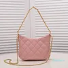 Spring/summer 2023 new women Handbag Retro hobo package sheepskin bag rhombic small fragrance chain bag Joker shoulder slung small bag.