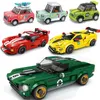 Model Building Kits City Technical Car Speed ​​Champion Sports Car Building Blocks Racing Road MOC Brick fordonsutbildningsuppbyggnadsleksaker för barn