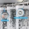 Zasłony prysznicowe 3D zasłony prysznicowe Wodoodporne mączści Eva Karienty do kąpieli Nowoczesny brukowany wzór Półprzezroczysta zasłona łazienkowa z haczykami 230323