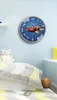 Horloges murales 8 pouces silencieux enfants chambre horloge murale ronde astronaute espace voyage décor enfants horloge garçons chambre décoration horloge à quartz 230323