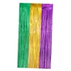 Party Decoration Mardi Gras Metallic Foil Foile Gardiner Po Booth Props Backdrop Tinsel Theme Supplies for Halloween Ornament