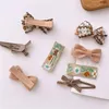 Accessoires de cheveux Baby-Girls Clips Migne Cartoon Printing All Gatching Bows Barrettes Sweet Hairpins