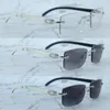 Photochromic Carter Sunglasses Color Buffalo Horn changed Two Colors Lenses 4 Season Glasses Interchangble Men Shades White Inside Black Buffs horn Eyewear