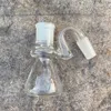 Mini verre sec attrape-cendres 14mm 4590 degrés narguilé verre bong attrape-joint d'eau barboteur clair attrape-cendres