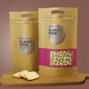 500Pcs/Lot Brown Gift Kraft Paper Bag With window Food Snack Bag Packing Retail Craft Paper Bag Food Wholesale