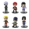 Figurines d'action 12pcsset Anime Shippuden Hinata Sasuke Itachi Kakashi Gaara figure d'anime Q Version PVC jouets poupées enfant cadeau 230322