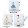 Christmas Decorations Snowflake Star 28cm Creative Wooden Mini Tree Decoration For Home Ornaments Drops Desktop Decor Merry Gift