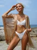 Traje de baño para mujer Cubiertas de borlas sólidas Ropa de mujer Kimono Túnicas transparentes sexy Trajes de playa para mujeres Trajes de baño vintage de verano Mujer 230323