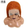 Tpart Dentelle Perruques de Cheveux Humains Bob Chapeaux Orange Ginger colorHuman Cheveux Perruques 230323