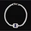 Charm AAAAA Zircon Bracelet Silver Color Party Engagement Bracelet Bangle for Women Men Trendy Wedding jewelry Gift