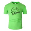 Men's T-Shirts Volleyball Line Art O Neck Cotton T Shirt Men and woman Unisex Summer Short Sleeve Designed Casual Tee m02013 W0322
